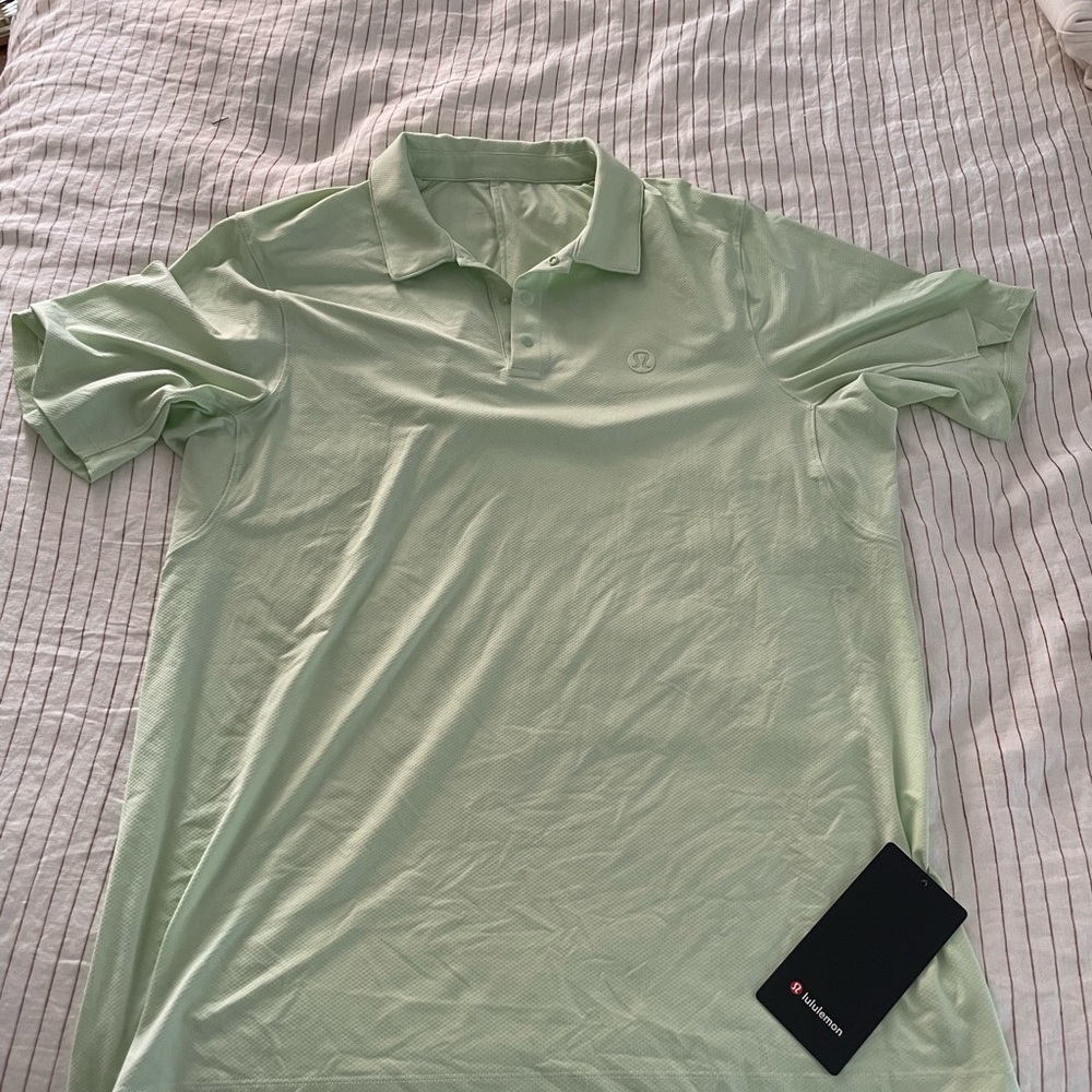 Lululemon Light Green Polo Shirt